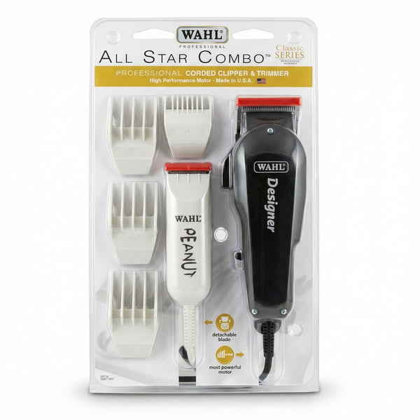 Wahl Professional All Star Combo Designer Clipper and Peanut Trimmer