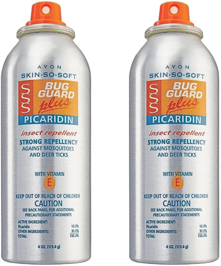 Avon Skin So Soft Bug Guard Plus Picaridin Aerosol Spray, 2-Pack (4 fl oz Each)