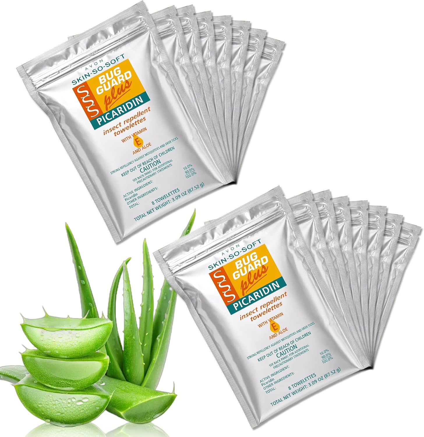 Avon Skin So Soft Bug Guard Plus Picaridin Insect Repellent Towelettes, 16 Count
