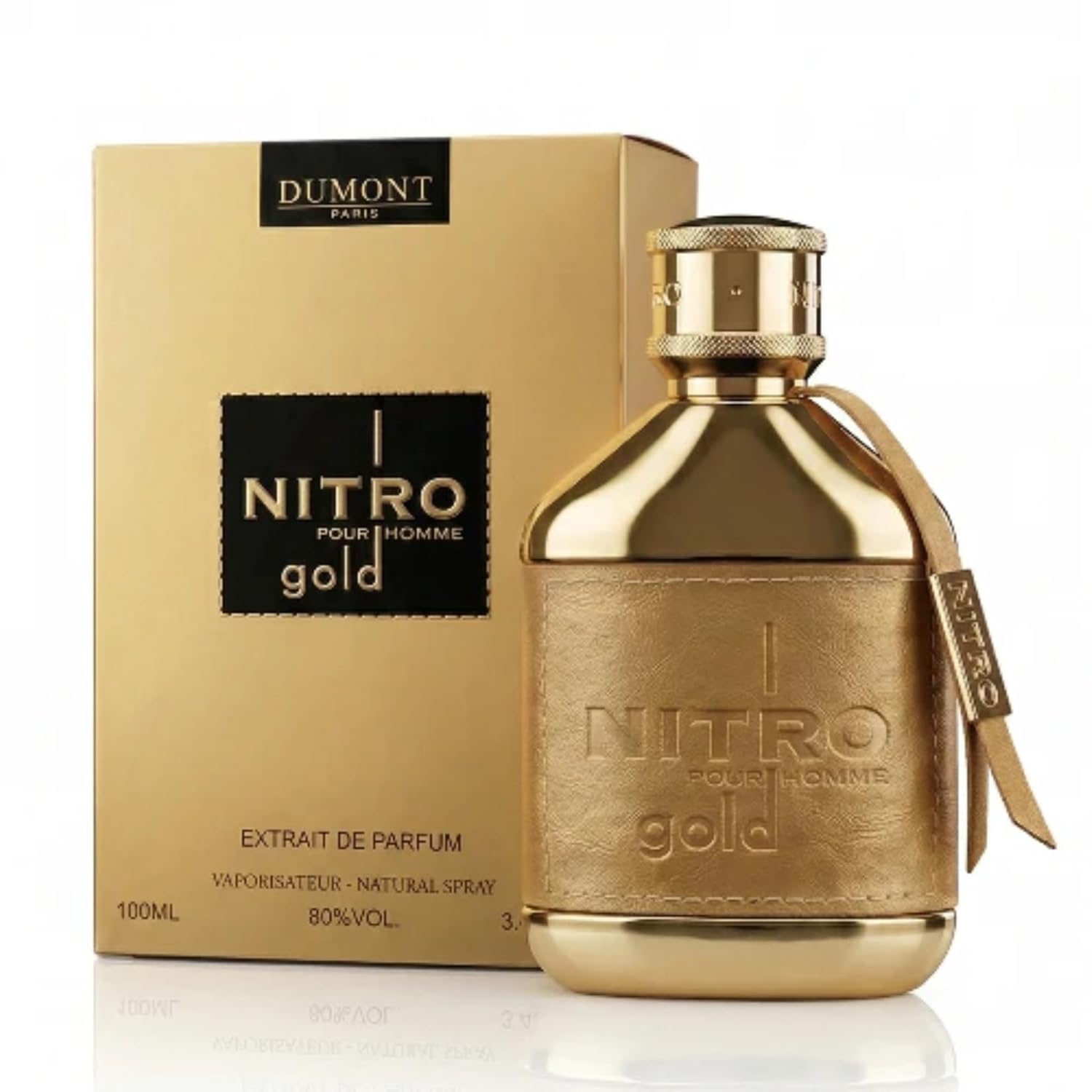 Dumont Nitro Gold Extrait de Parfum Spray, 3.4 oz / 100 ml