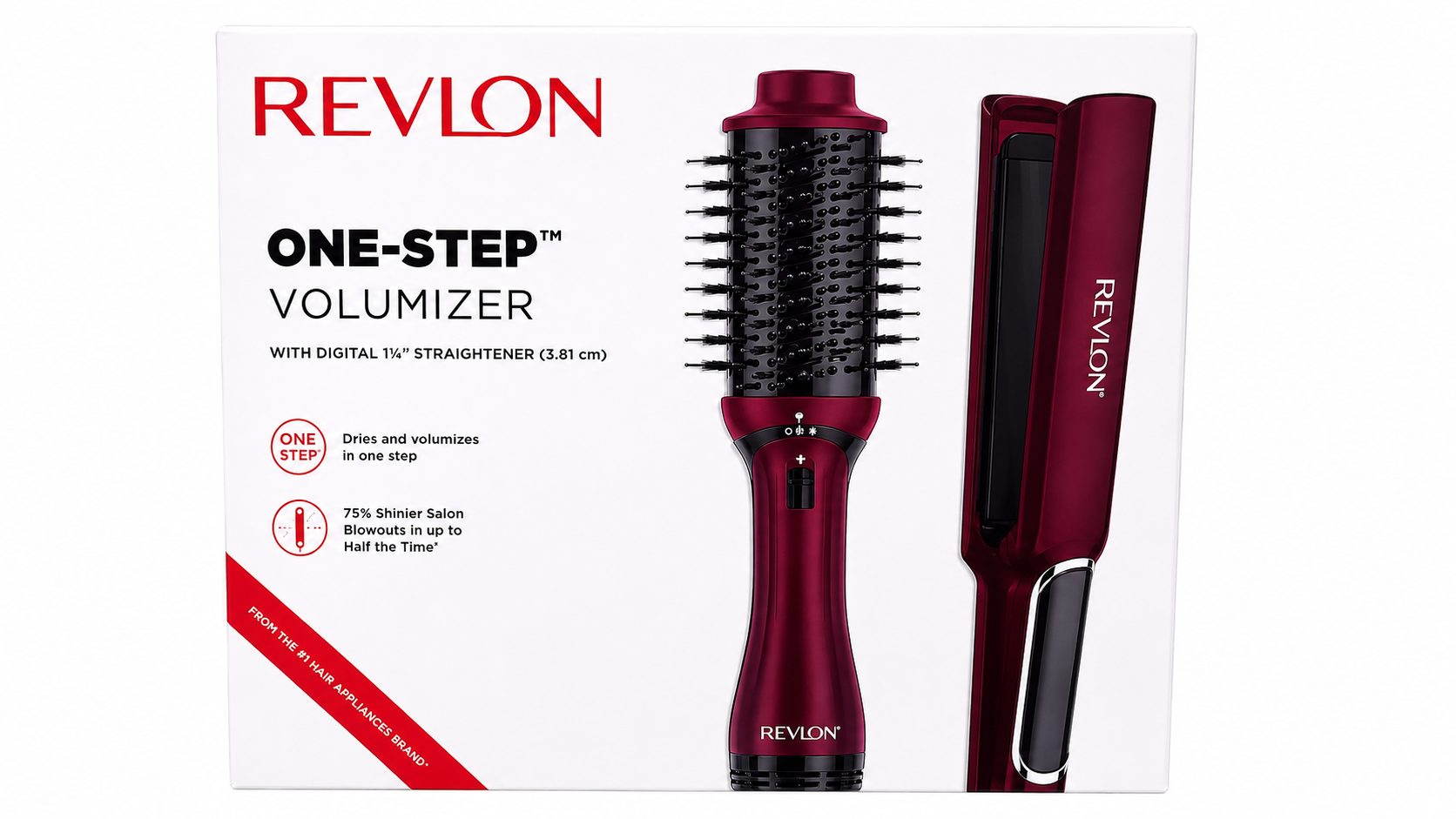 Revlon One-Step Volumizer and Digital 1.5 inch Straightener 2-Piece Bundle