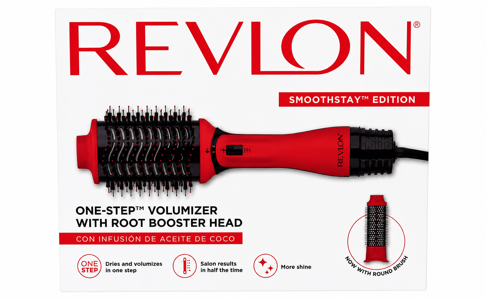 Revlon One-Step Volumizer SmoothStay Edition with Root Booster Head 2-Piece Set