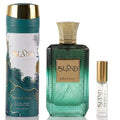 Khadlaj Island Gift Set Extrait De Parfum 3.4 Oz Deodorant Travel Spray