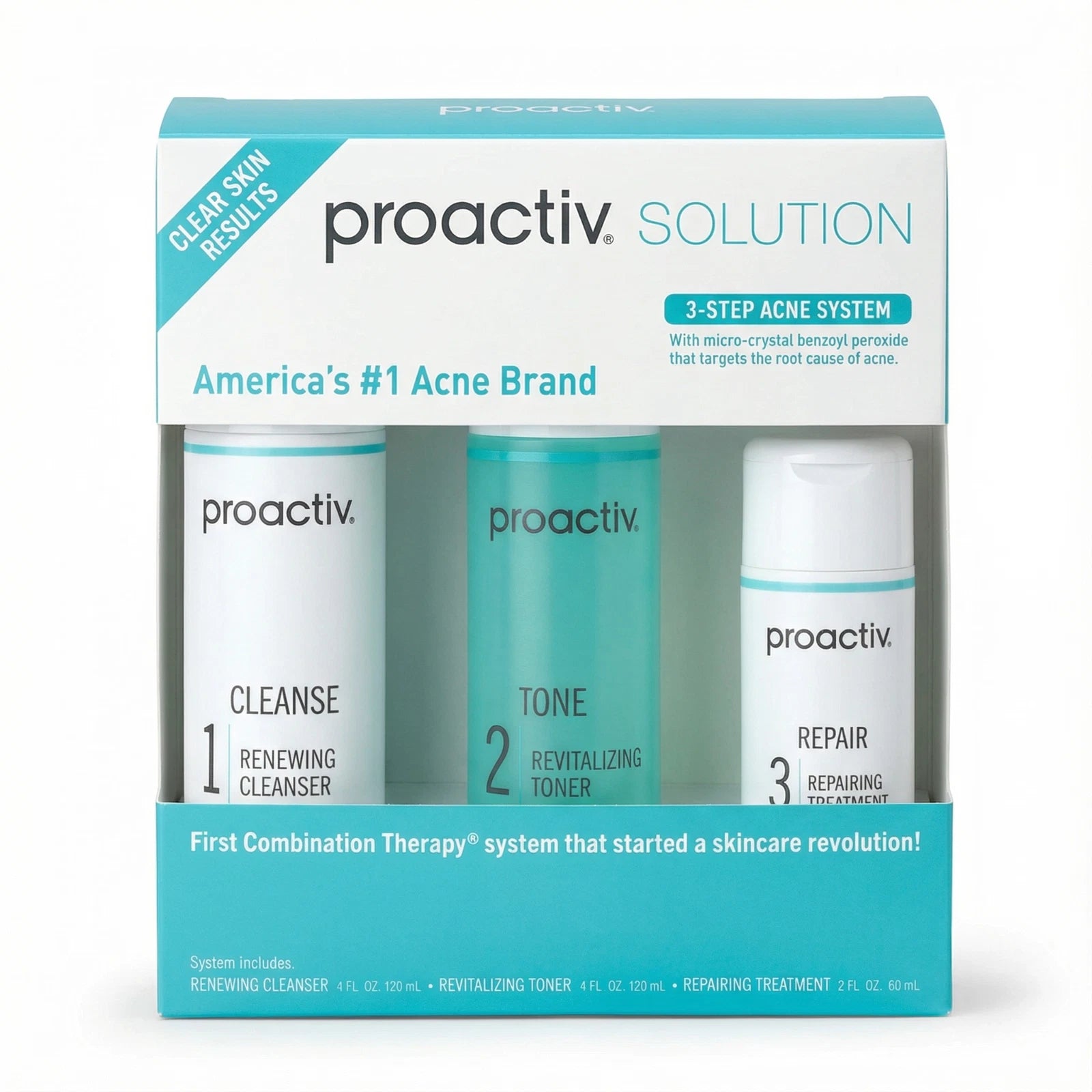 Proactiv 3 Step Acne Treatment System 60 Day Cleanser Toner Repairing Original