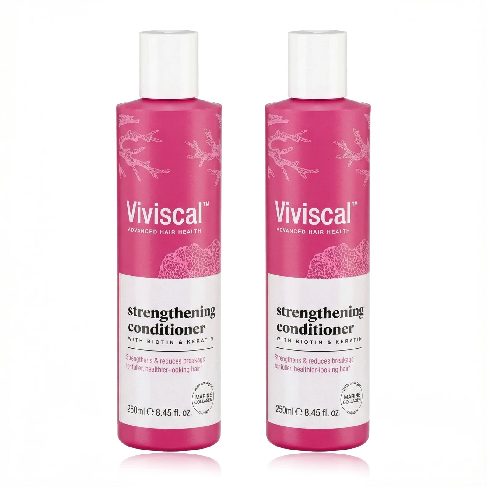 Viviscal Hair Strengthening Conditioner Pack of 2 8.45 Oz Biotin Keratin Marine