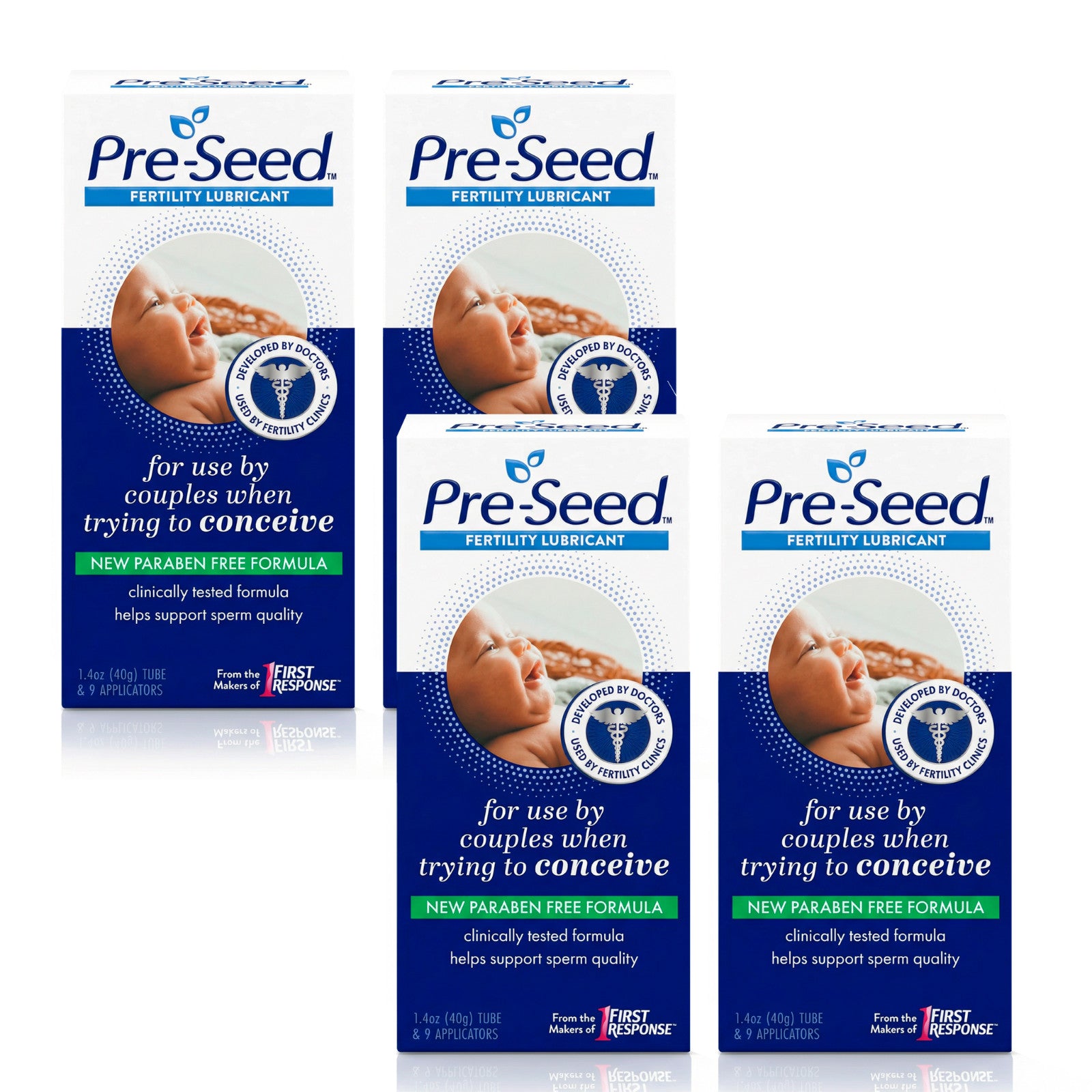 Pre-Seed Fertility Friendly Lubricant, 4-Pack