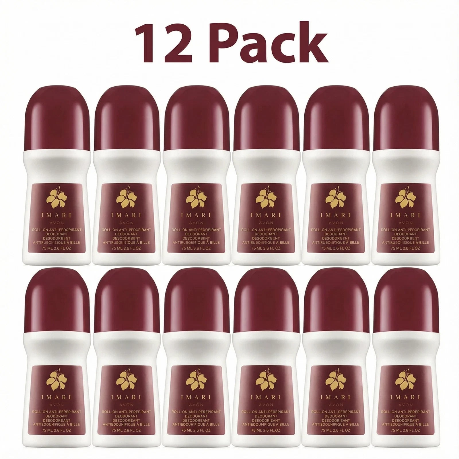 Avon Imari Roll On Antiperspirant Deodorant 24 Hour Protection 12 Pack