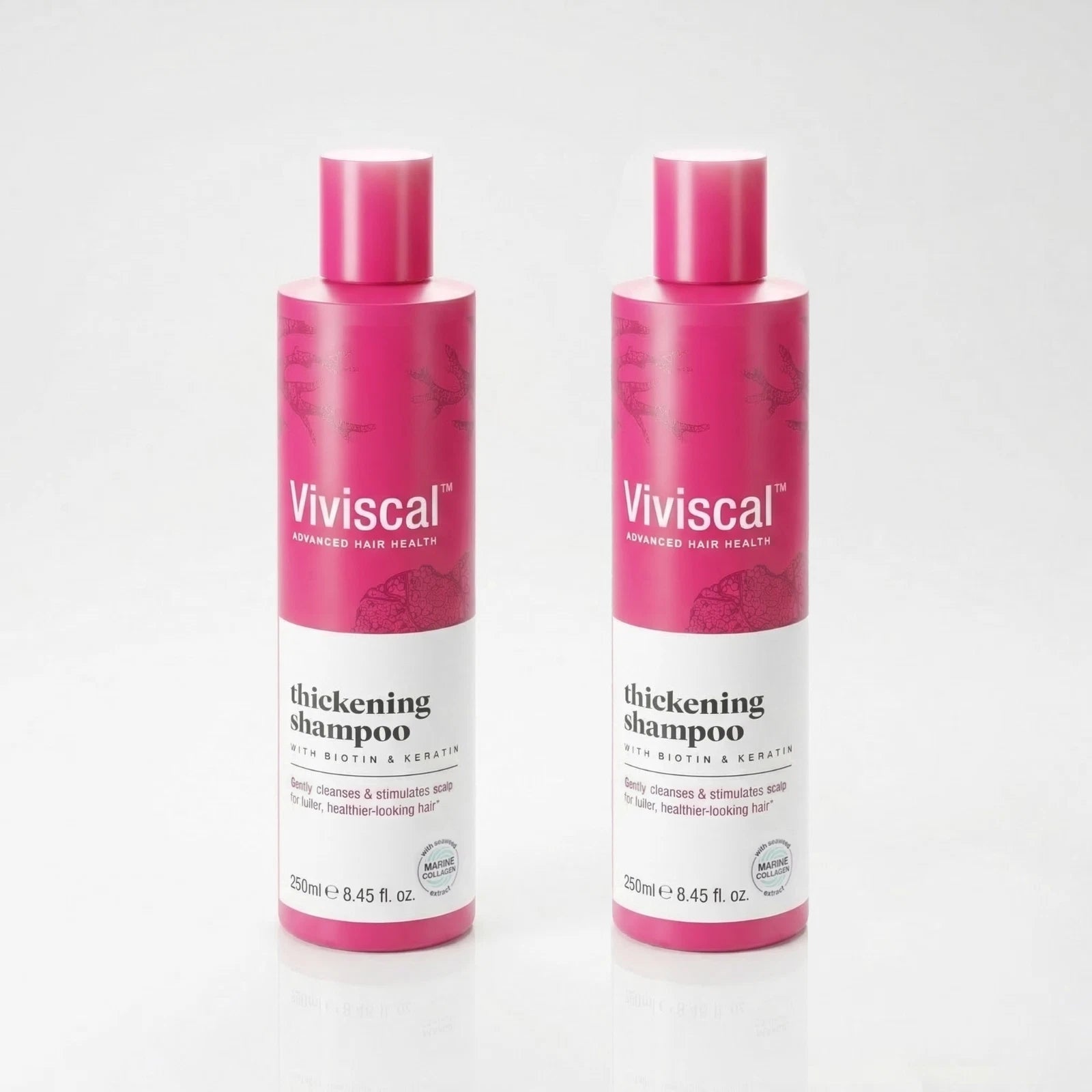 Viviscal Thickening Shampoo Pack of 2 8.45 Oz Biotin Keratin Marine Collagen