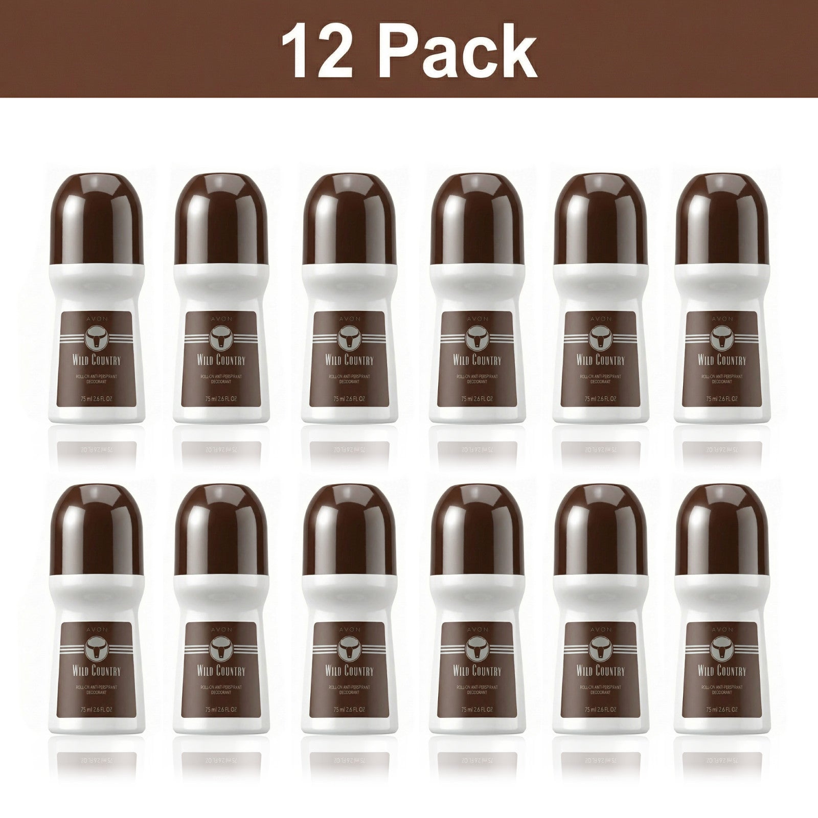 Avon Wild Country Roll-On Deodorant 2.6 oz, 12-Pack
