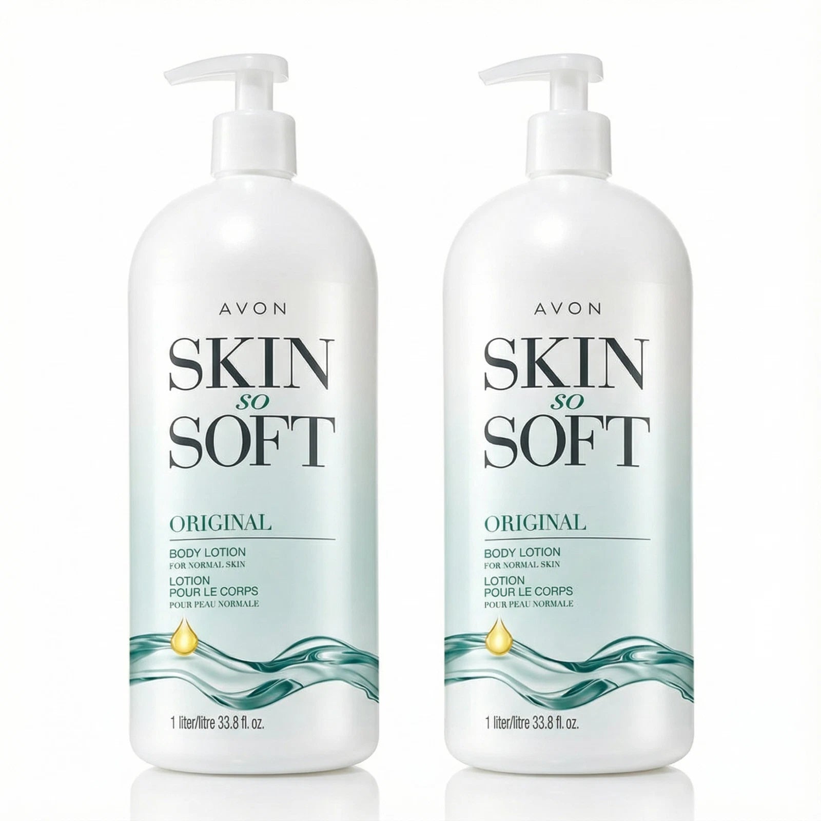 Avon Skin So Soft Original Body Lotion Jojoba Oil 33.8oz 1L Pack of 2